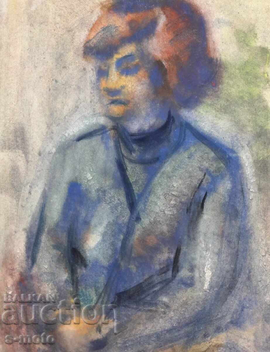 Watercolor painting portrait of a woman Watercolor painting portrait of a woman