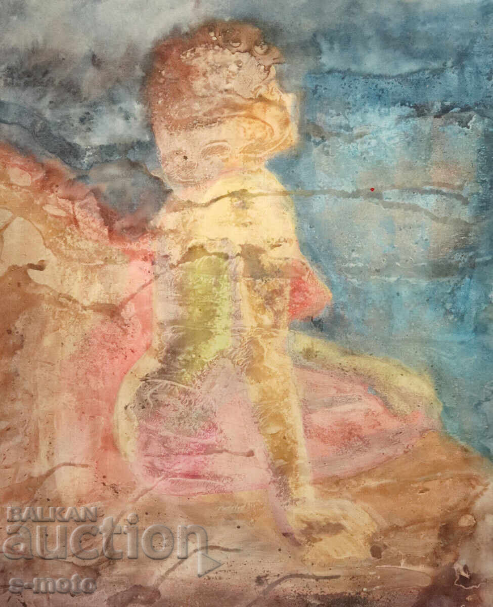 Παράδοση Ακουαρέλα πορτρέτο γυναικείου γυμνού σώματος