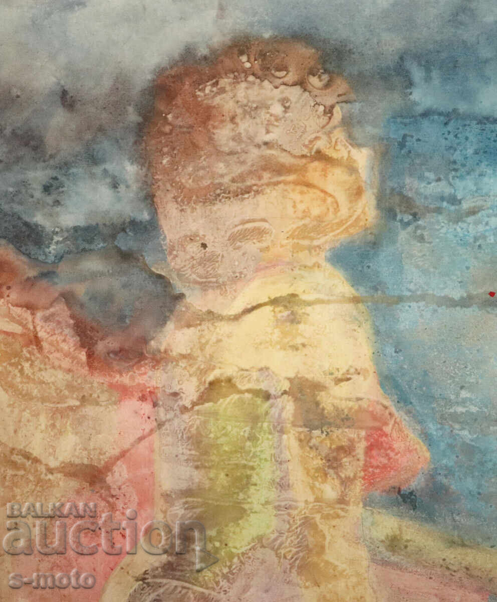 Ακουαρέλα πορτρέτο γυναικείου γυμνού σώματος - 6