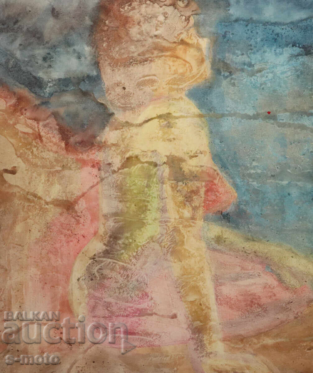 Ακουαρέλα πορτρέτο γυναικείου γυμνού σώματος - 7