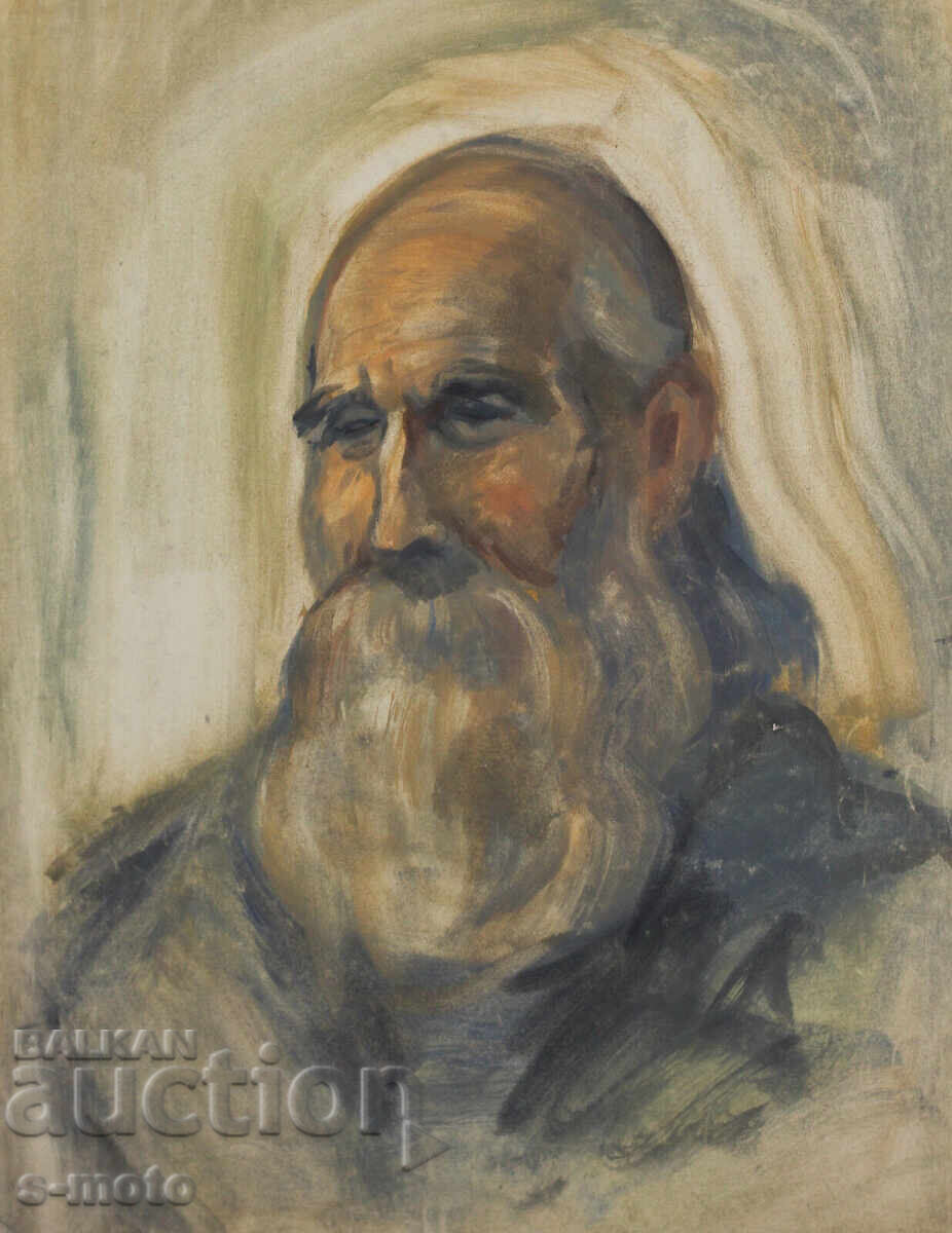 Ακουαρέλα πορτρέτο άνδρα με γένια