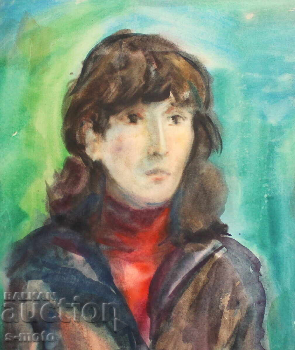 Watercolor painting portrait of a woman with price 250.00 BGN | € 127.82