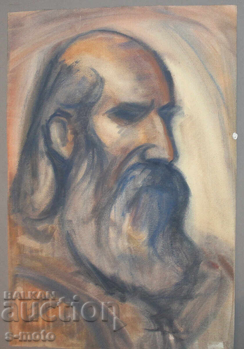 Watercolor portrait of a man with a beard with price 300.00 BGN | € 153.39