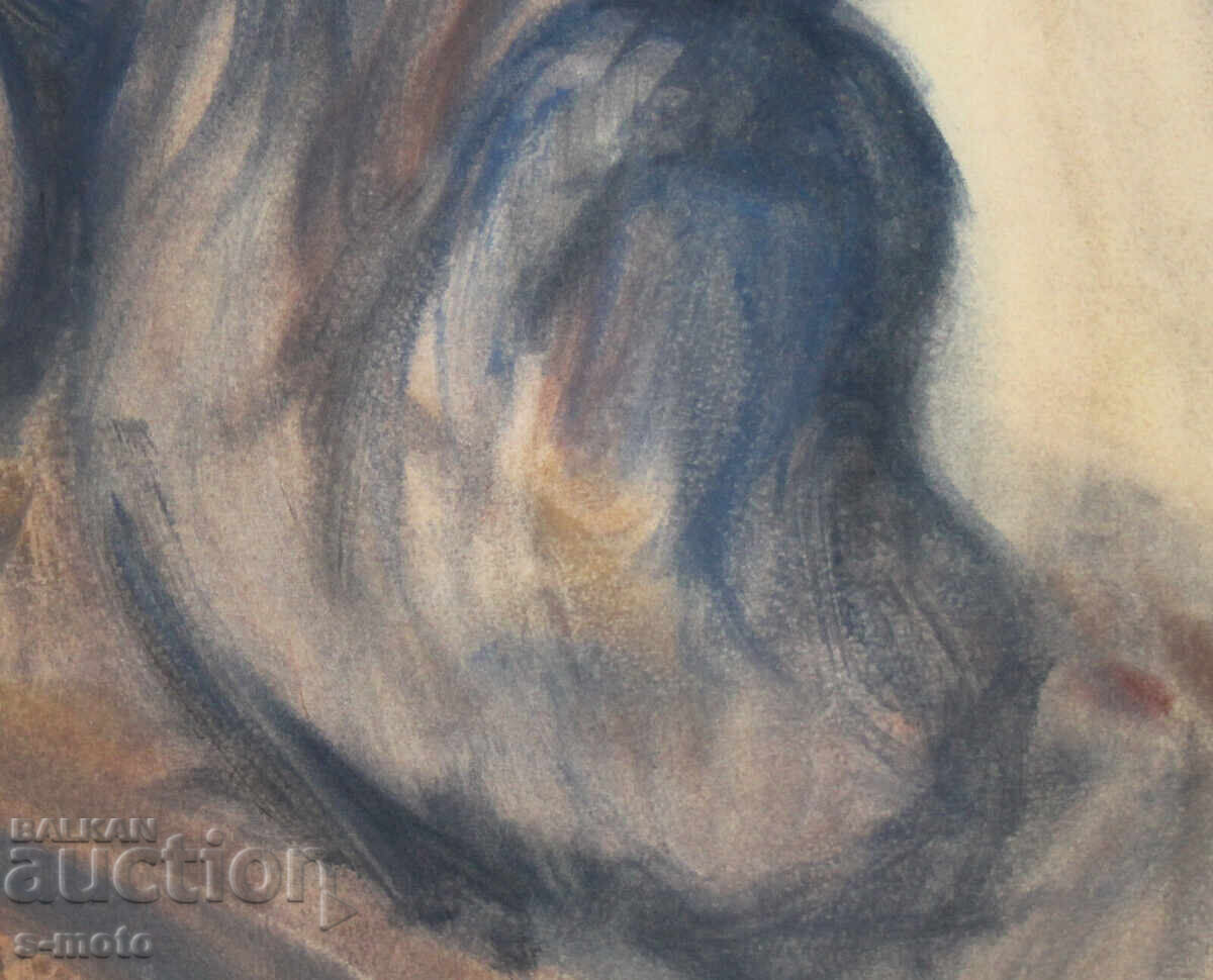 Watercolor portrait of a man with a beard - 7