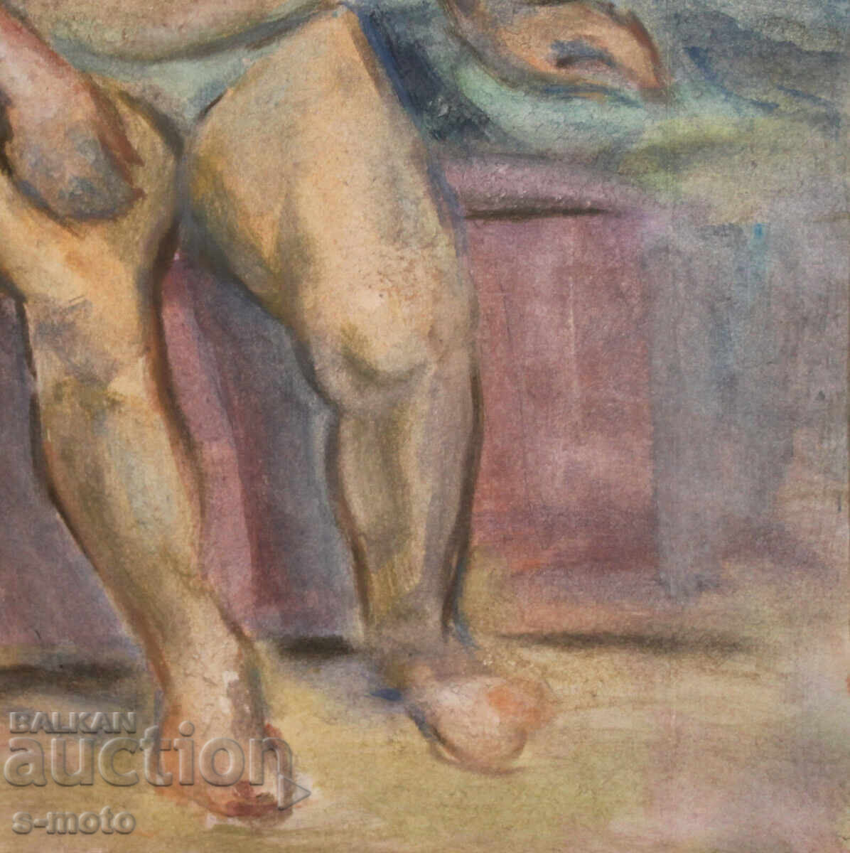 Kартина акварел портрет на жена голо тяло - 7