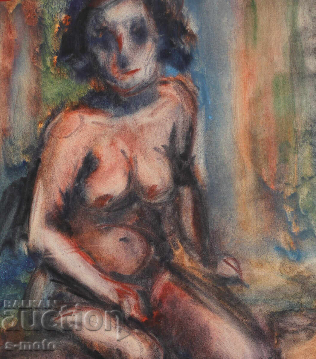 Kартина акварел портрет на жена голо тяло - 5 Kартина акварел портрет на жена голо тяло - 5