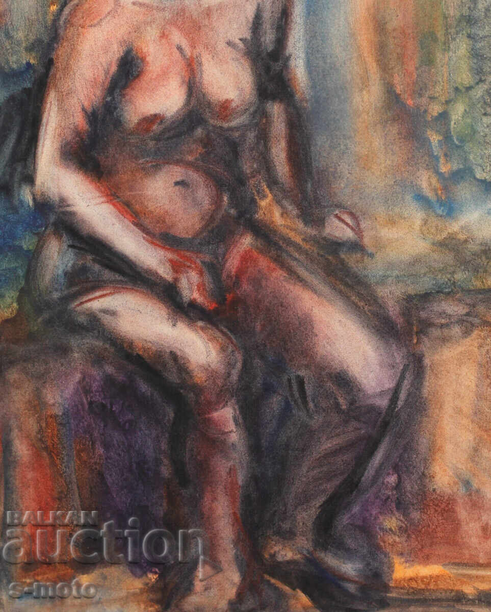 Kартина акварел портрет на жена голо тяло - 7 Kартина акварел портрет на жена голо тяло - 7