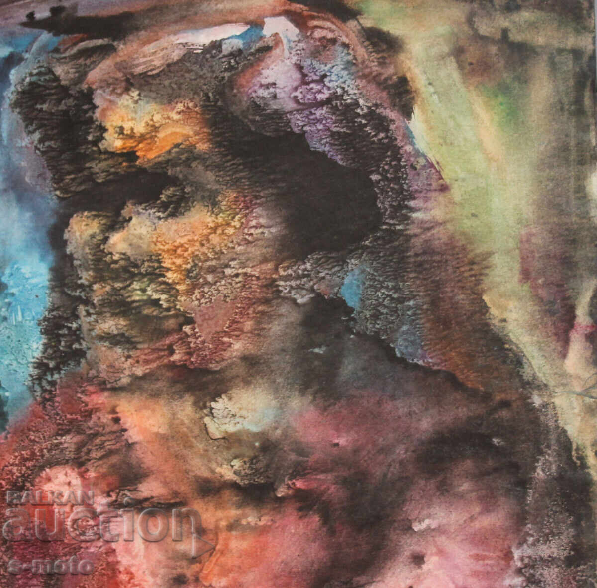 Watercolor portrait painting of a seated woman - 5 Watercolor portrait painting of a seated woman - 5