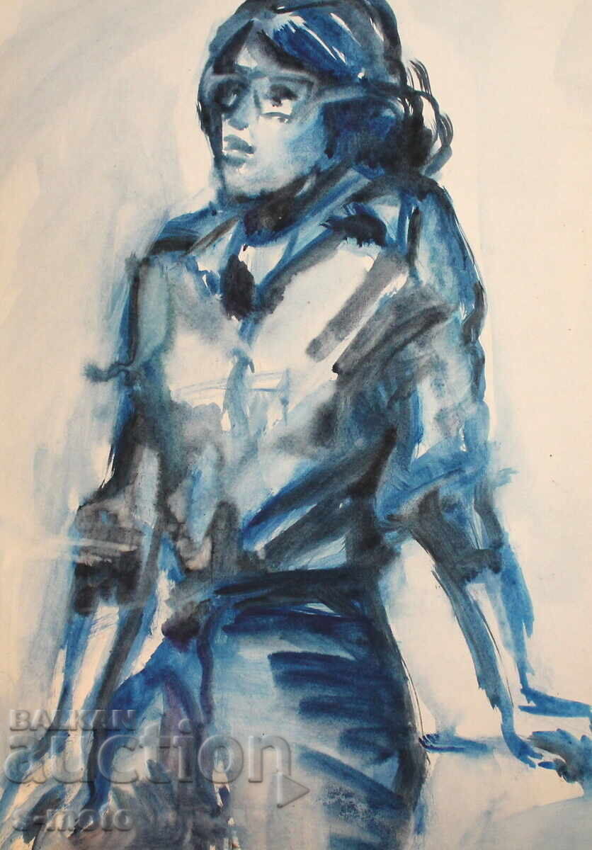 Delivery of Watercolor painting portrait of a woman