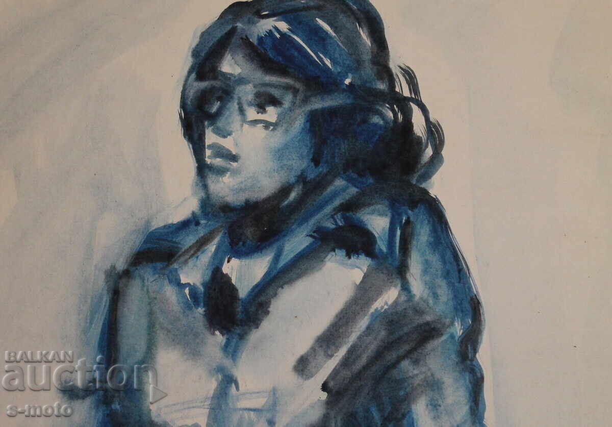 Watercolor painting portrait of a woman - 5