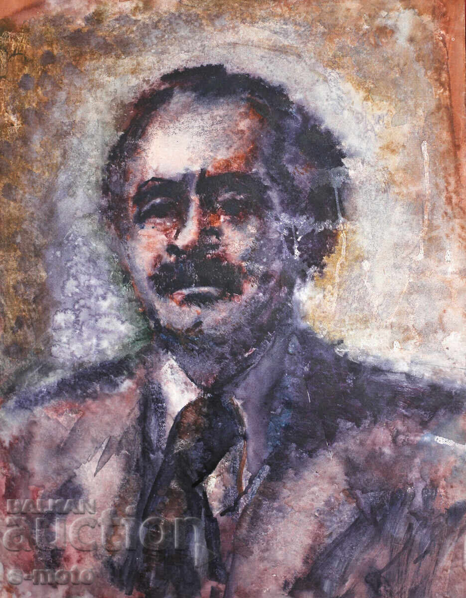 Ακουαρέλα πορτρέτο του Γκεόργκι Ντιμιτρόφ με τιμή 300.00 BGN | € 153.39