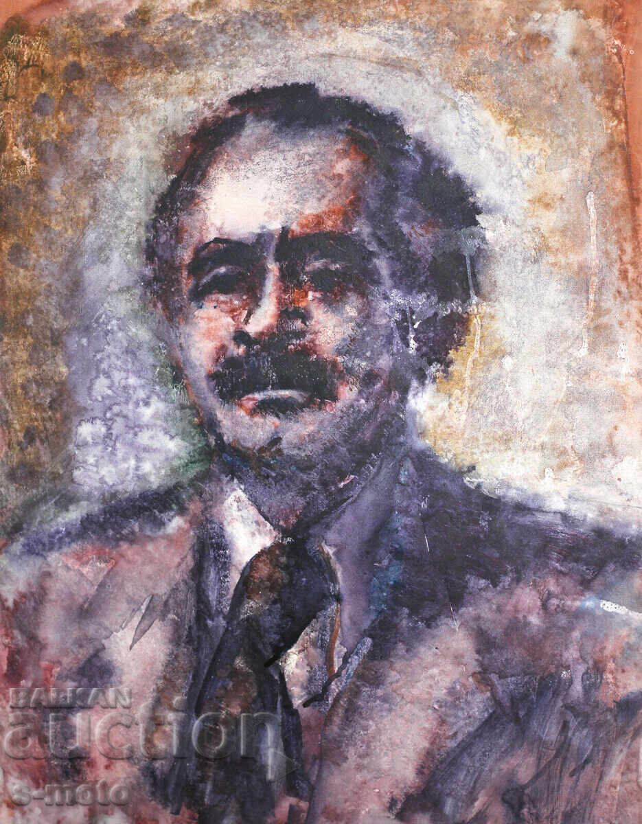 Δημοπρασία Ακουαρέλα πορτρέτο του Γκεόργκι Ντιμιτρόφ