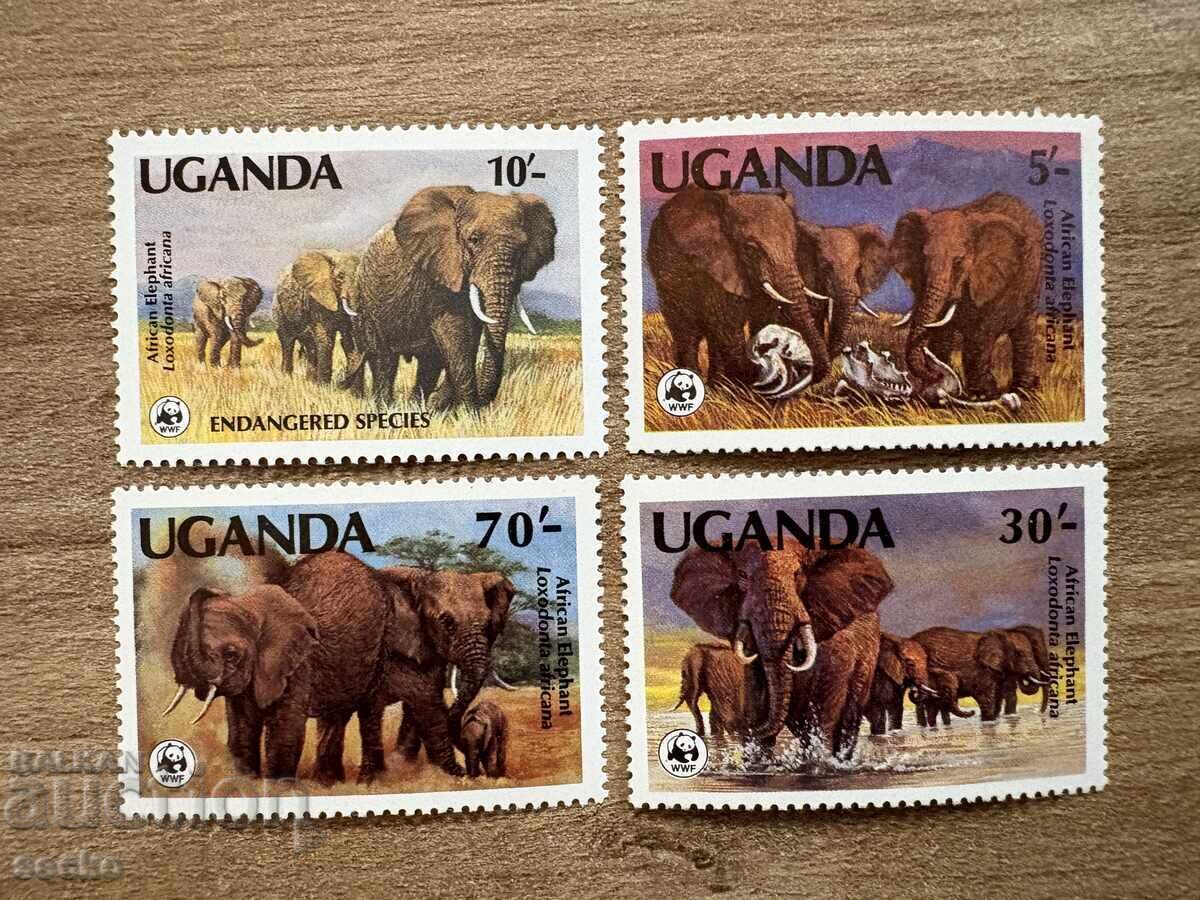 Uganda - Animale pe cale de dispariție - Elefant african (1983) MNH Uganda - Animale pe cale de dispariție - Elefant african (1983) MNH