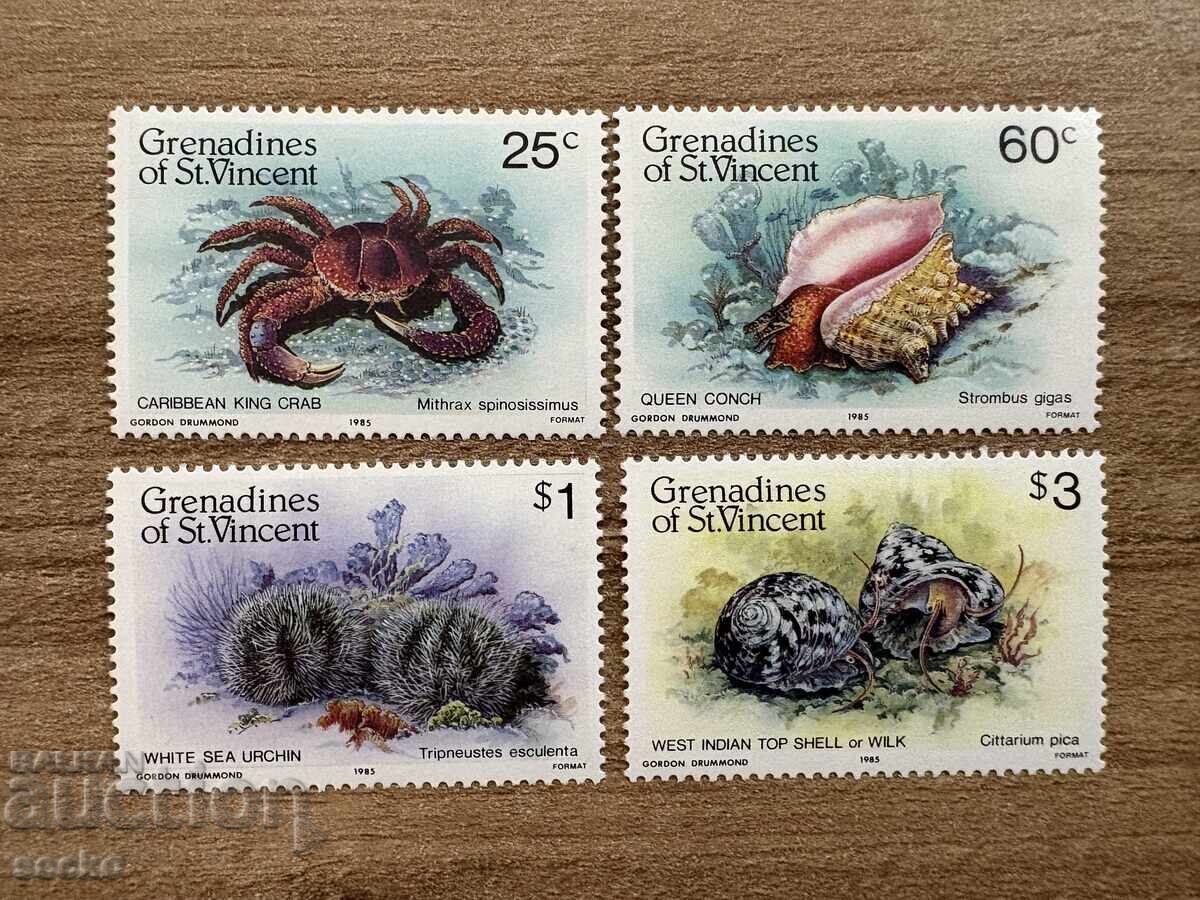 Grenadines from Saint Vincent - Marine Animals (1985) MNH