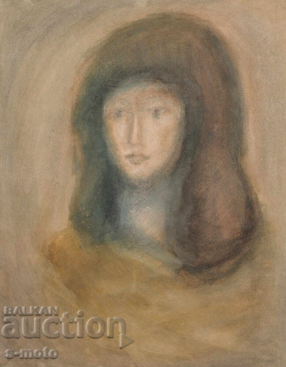 Watercolor painting portrait of a girl with price 350.00 BGN | € 178.95