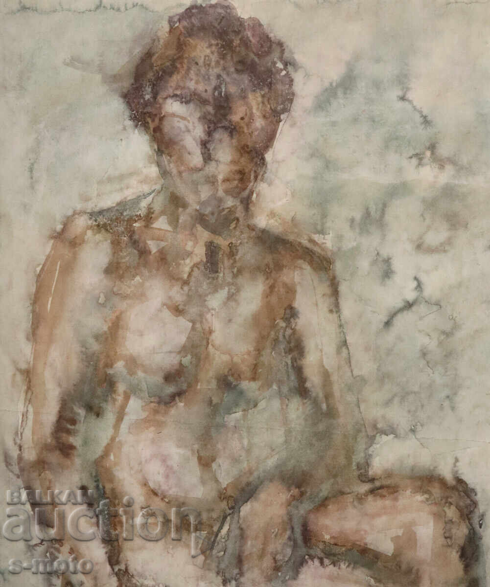 Ακουαρέλα πορτρέτο καθισμένης φιγούρας - 5 Ακουαρέλα πορτρέτο καθισμένης φιγούρας - 5