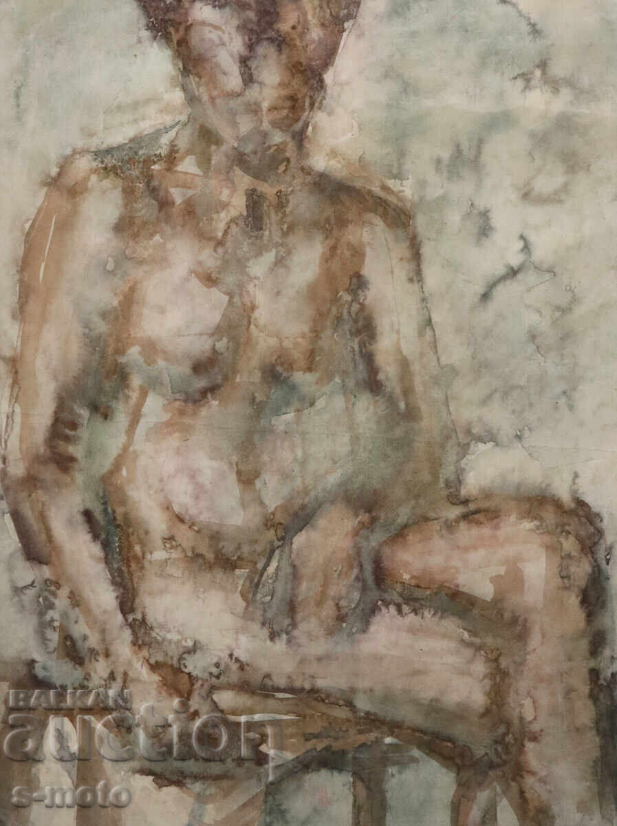 Ακουαρέλα πορτρέτο καθισμένης φιγούρας - 6 Ακουαρέλα πορτρέτο καθισμένης φιγούρας - 6