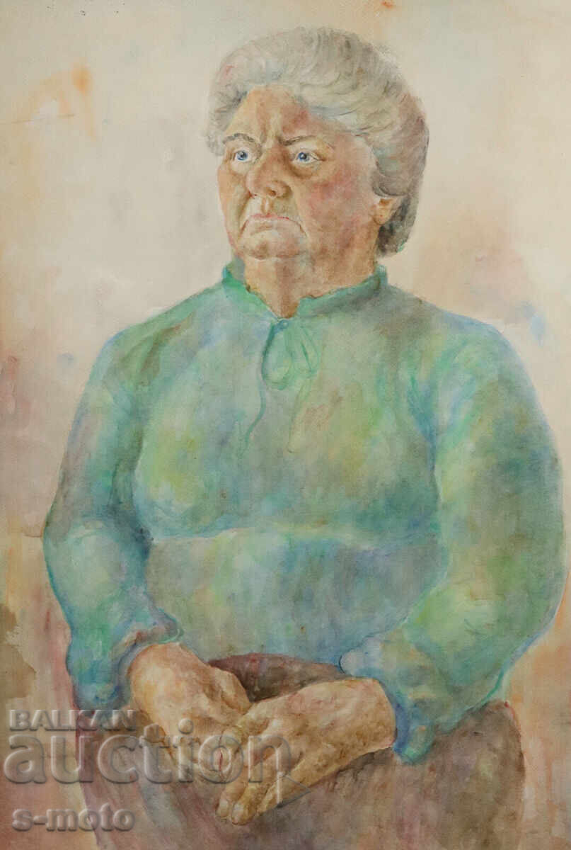 Kартина акварел портрет на жена с цена 250.00 лв. | € 127.82