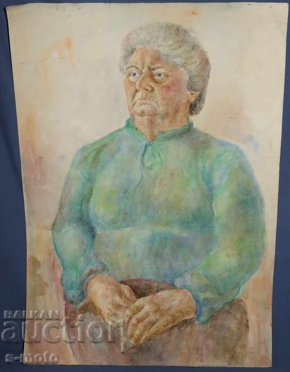 Доставка на Kартина акварел портрет на жена