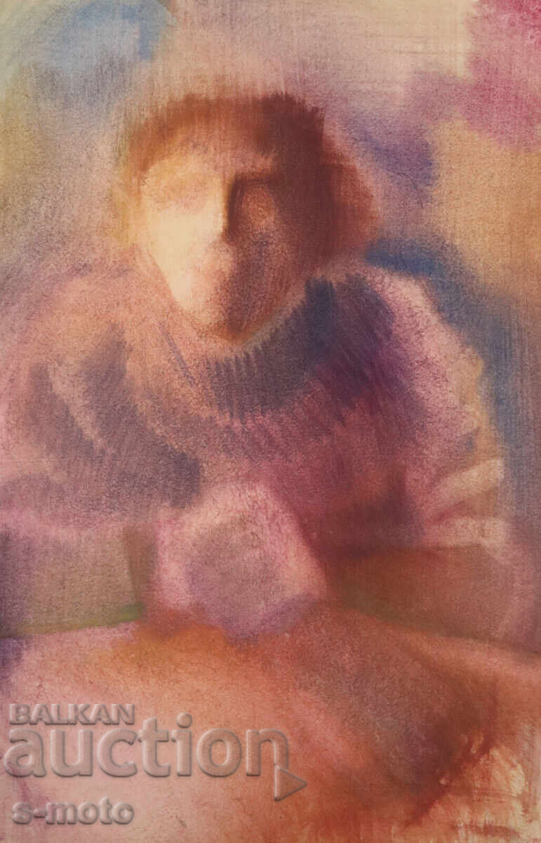 Watercolor painting portrait of a woman with price 320.00 BGN | € 163.61