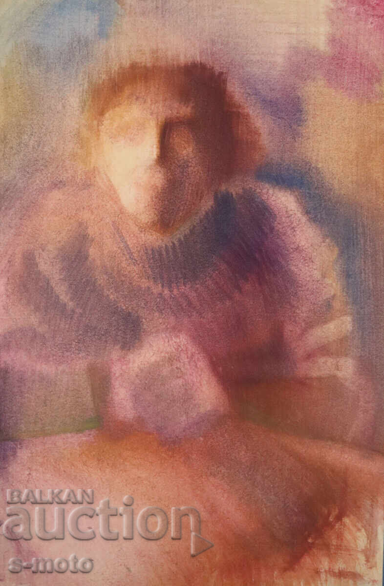 Watercolor painting portrait of a woman