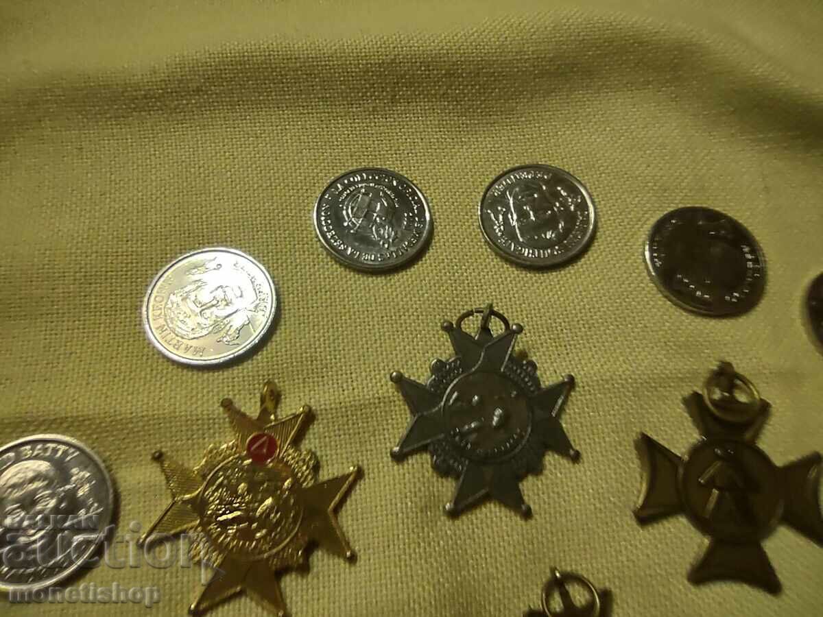 14 pcs. sports awards and medals