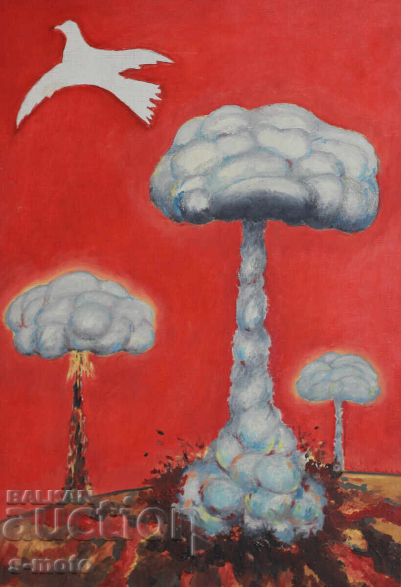 Έργο ζωγραφικής με λάδι, σοσιαλιστικός ρεαλισμός με τιμή 450.00 BGN | € 230.08