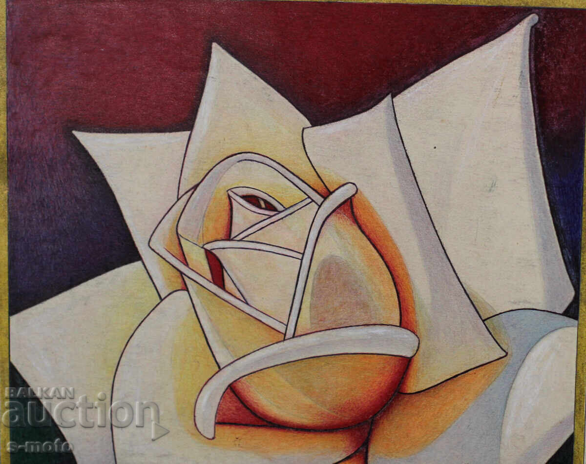 Доставка на Kартина акварел / туш натюрморт с роза Доставка на Kартина акварел / туш натюрморт с роза