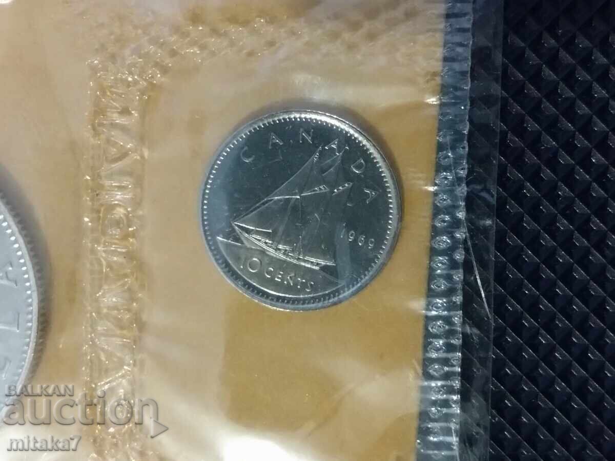 Set monede Canada, anul 1969 - 5