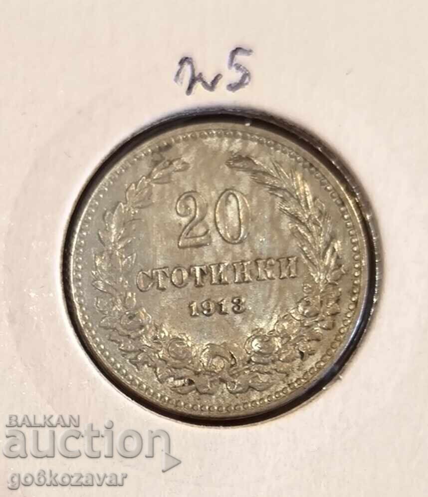 Bulgaria 20 de cenți 1913 Colecția!