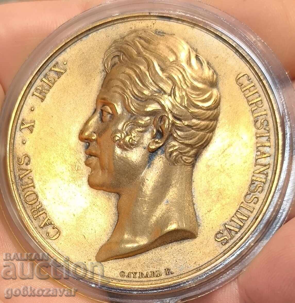 Πολύ σπάνιο μετάλλιο πλακέτα του Charles X 1825 χάλκινο 50 χιλ με τιμή € 73.00 | 142.78 BGN