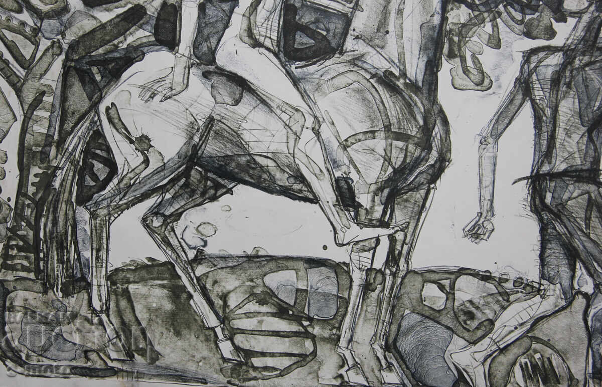 Ηλία Γκοσέφ γραφικά λιθογραφία φιγούρες - 6