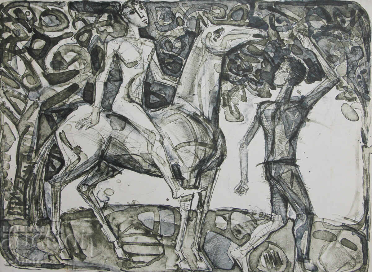 Ηλία Γκοσέφ γραφικά λιθογραφία φιγούρες