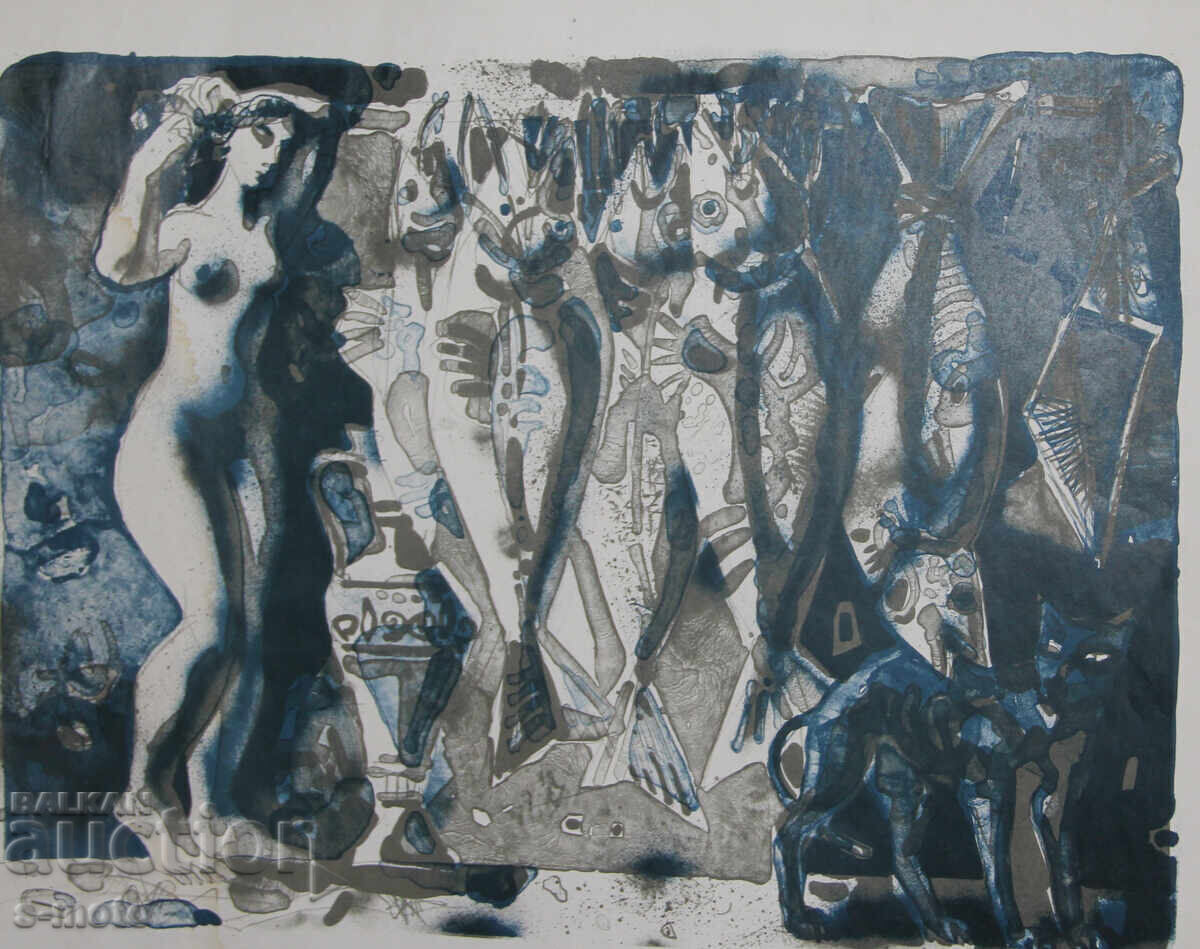 Δημοπρασία Ηλία Γκοσέφ γραφικά λιθογραφία φιγούρες