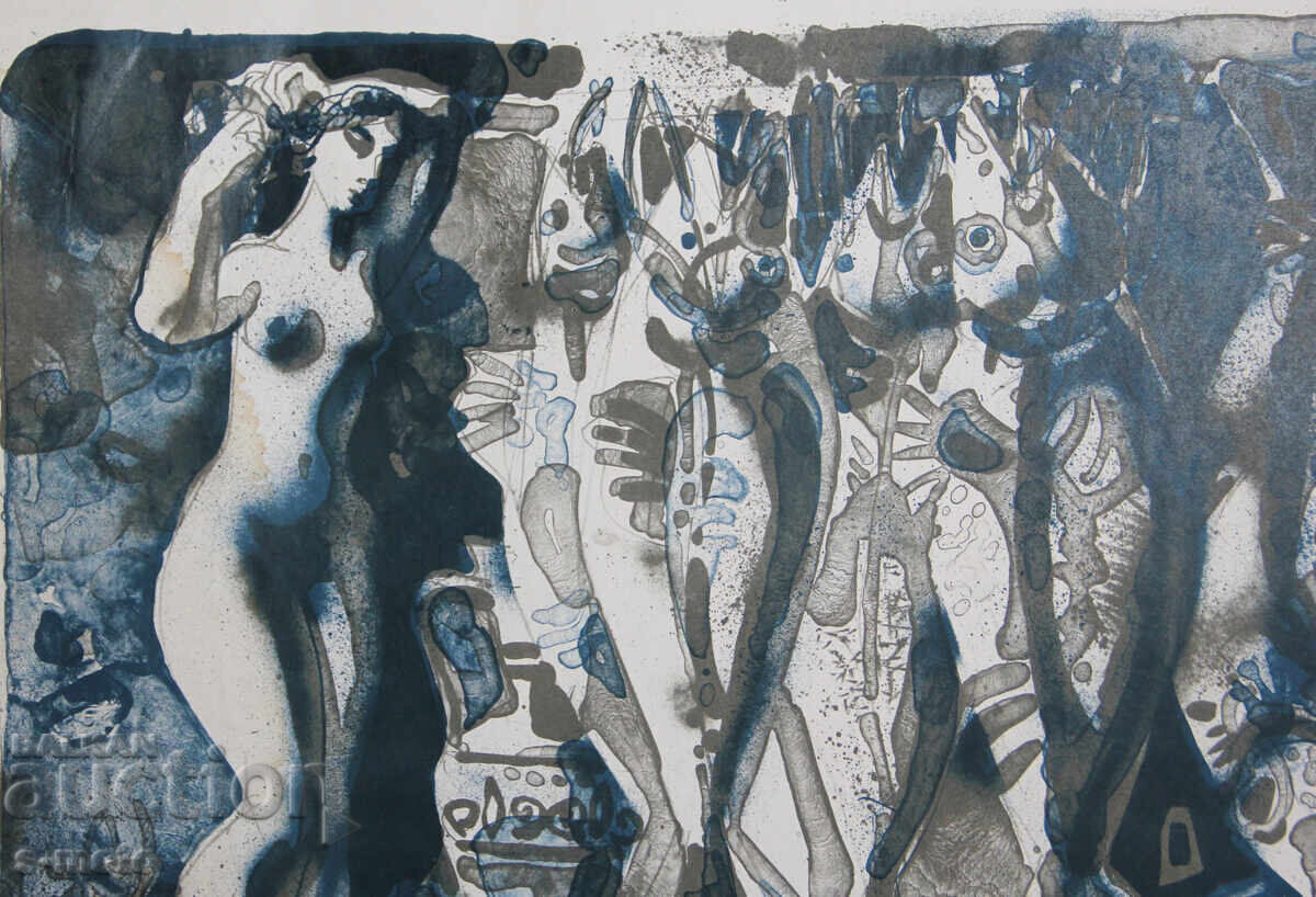 Ηλία Γκοσέφ γραφικά λιθογραφία φιγούρες - 5