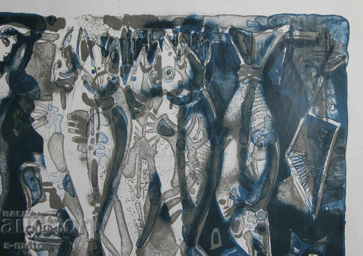 Ηλία Γκοσέφ γραφικά λιθογραφία φιγούρες - 6