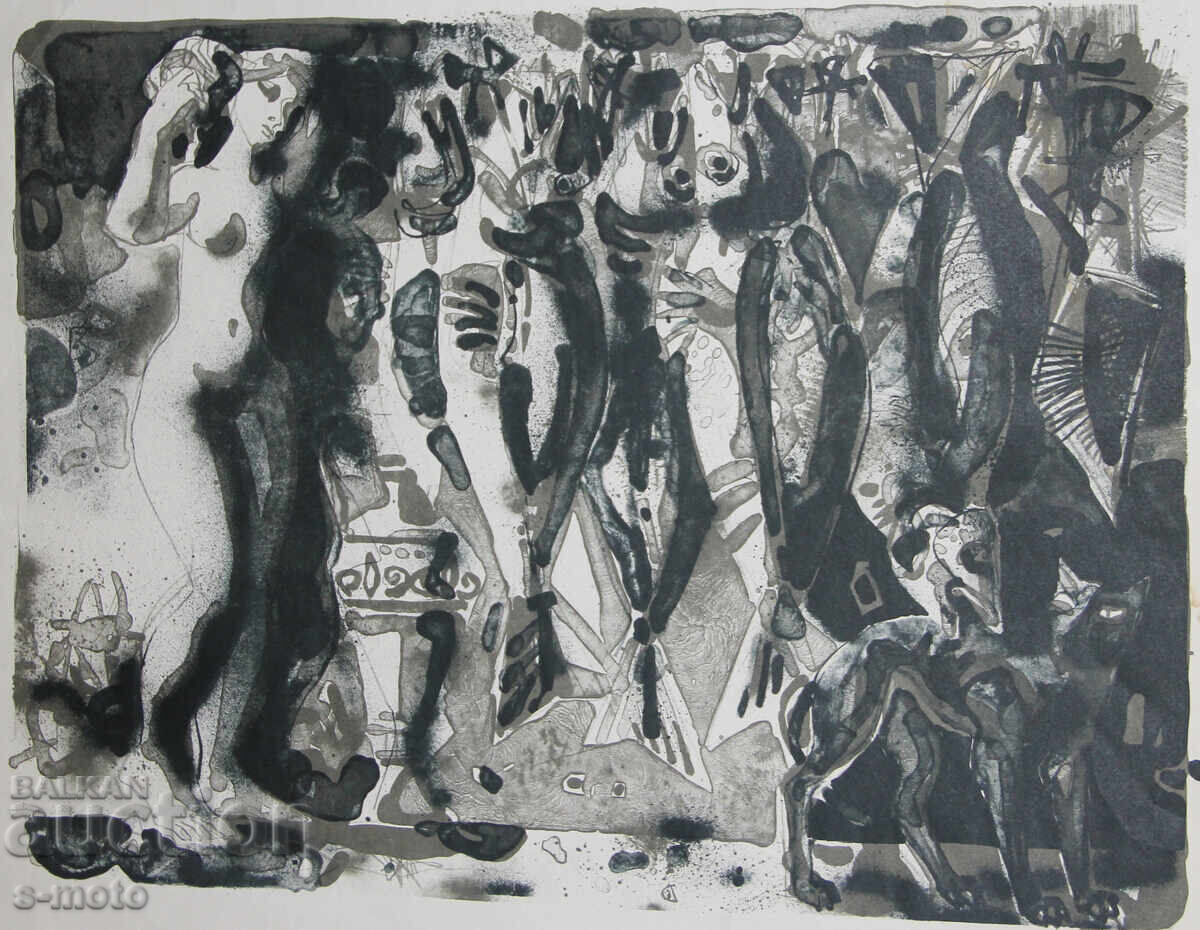 Δημοπρασία Ηλία Γκοσέφ γραφικά λιθογραφία φιγούρες