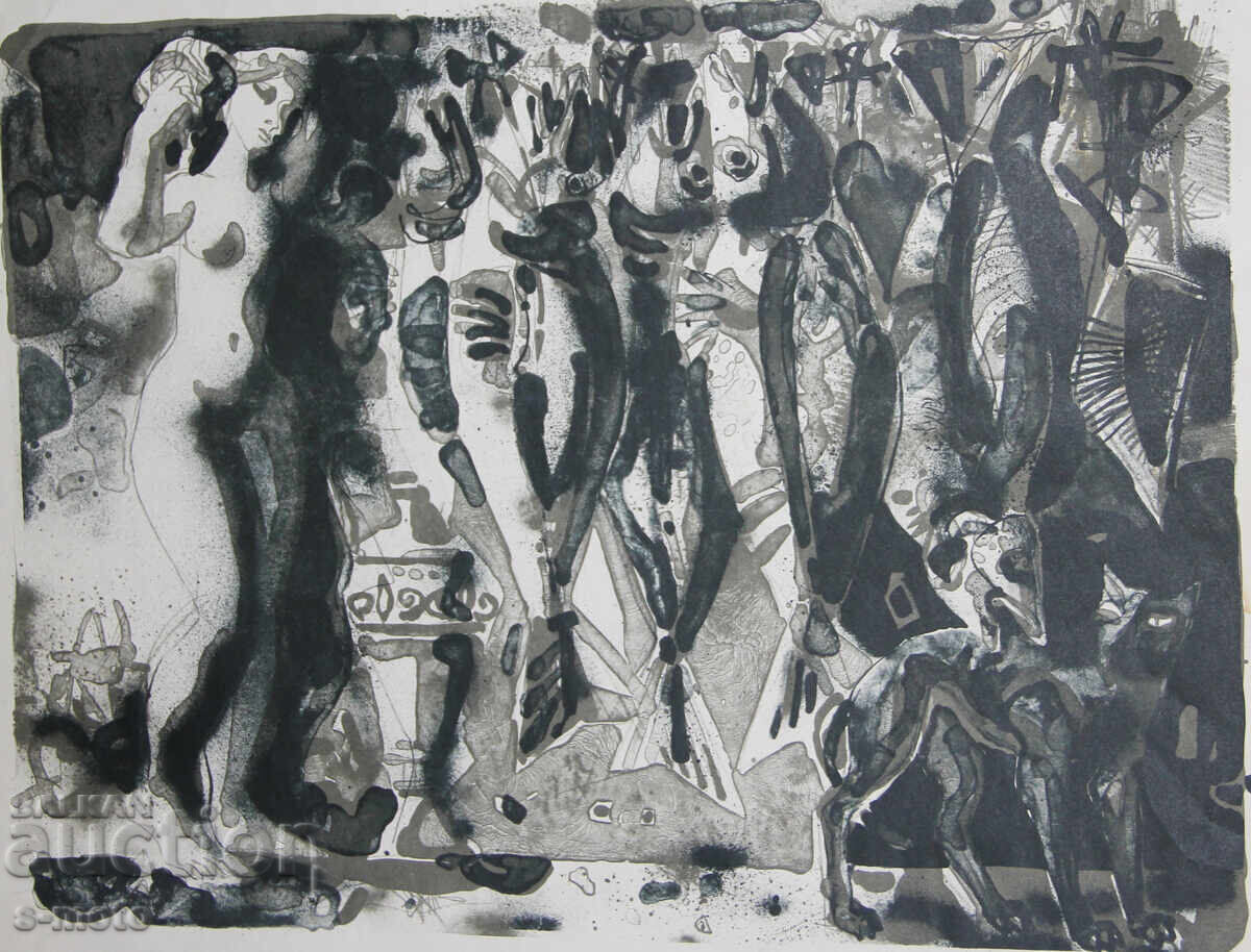 Ηλία Γκοσέφ γραφικά λιθογραφία φιγούρες