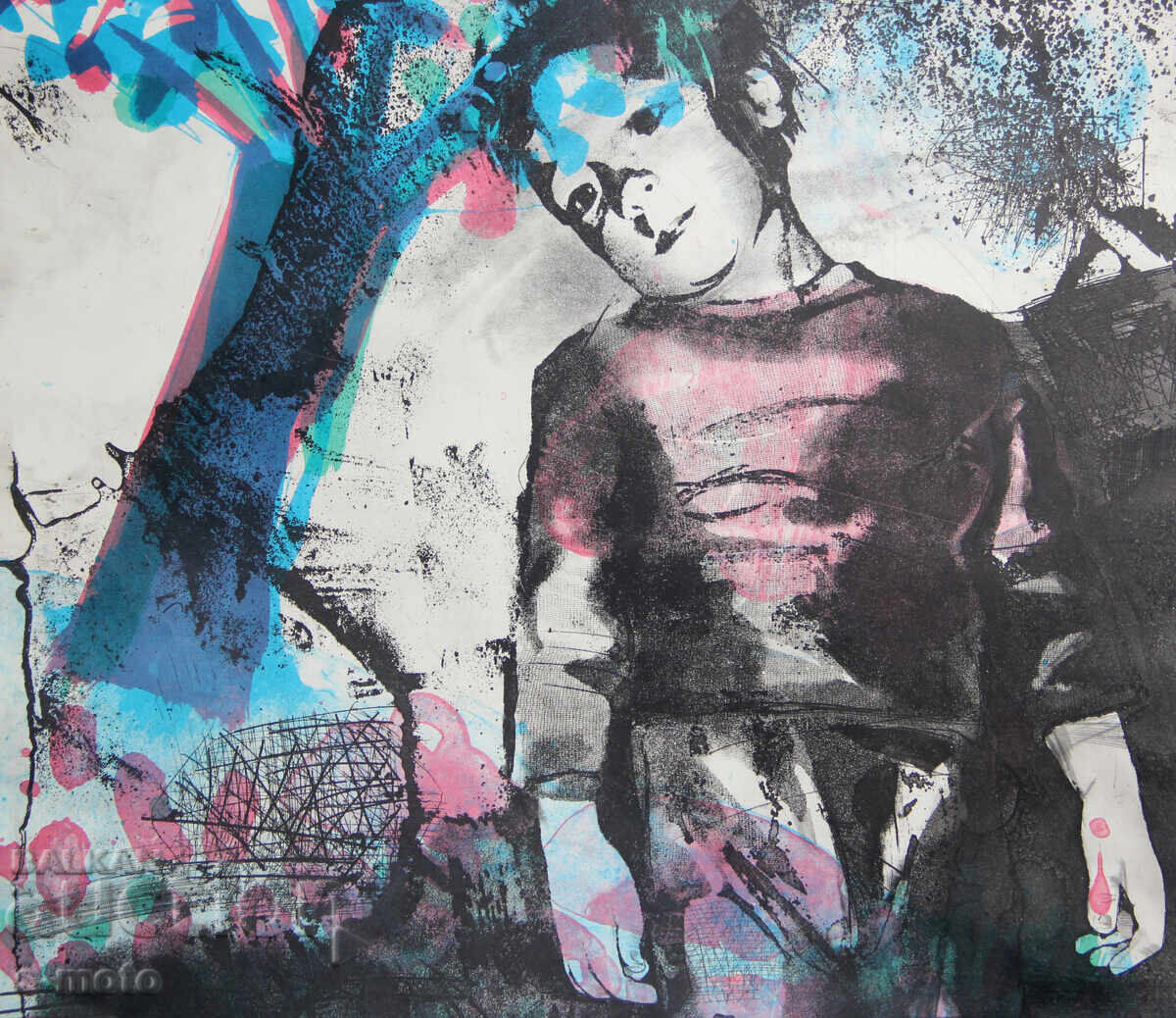 Iliya Goshev graphic lithograph "Childhood" - 6 Iliya Goshev graphic lithograph "Childhood" - 6