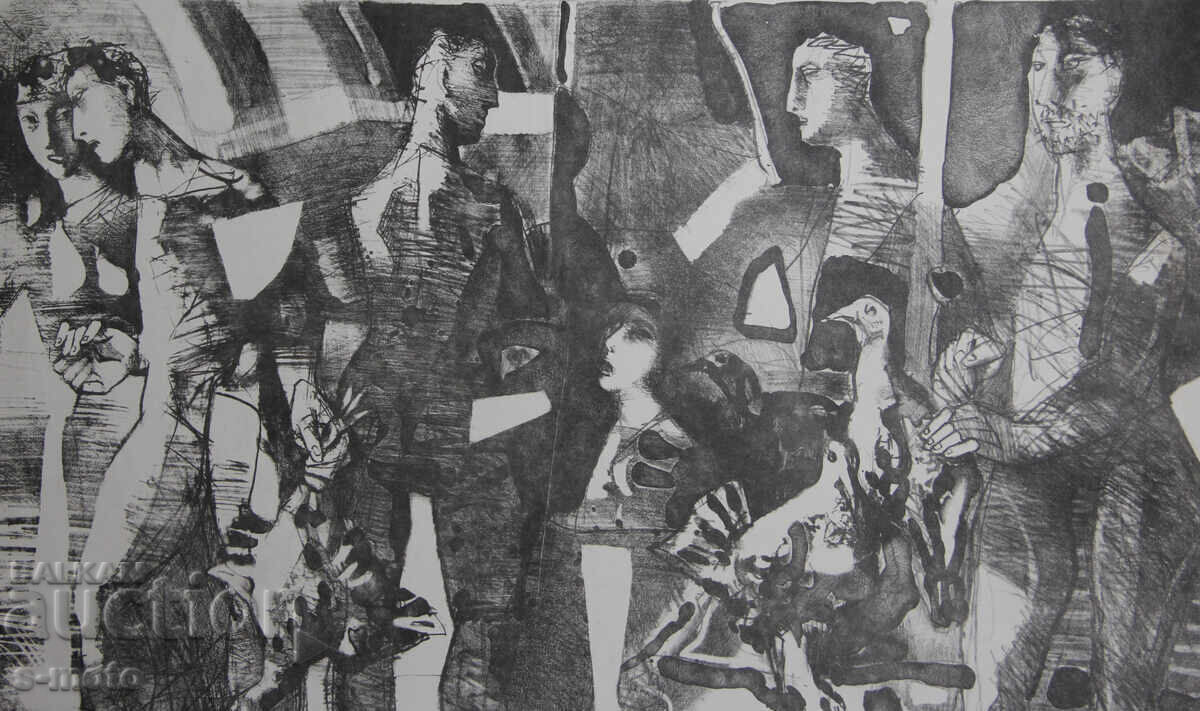 Iliya Goshev, Graphic Lithograph Figures - 6 Iliya Goshev, Graphic Lithograph Figures - 6