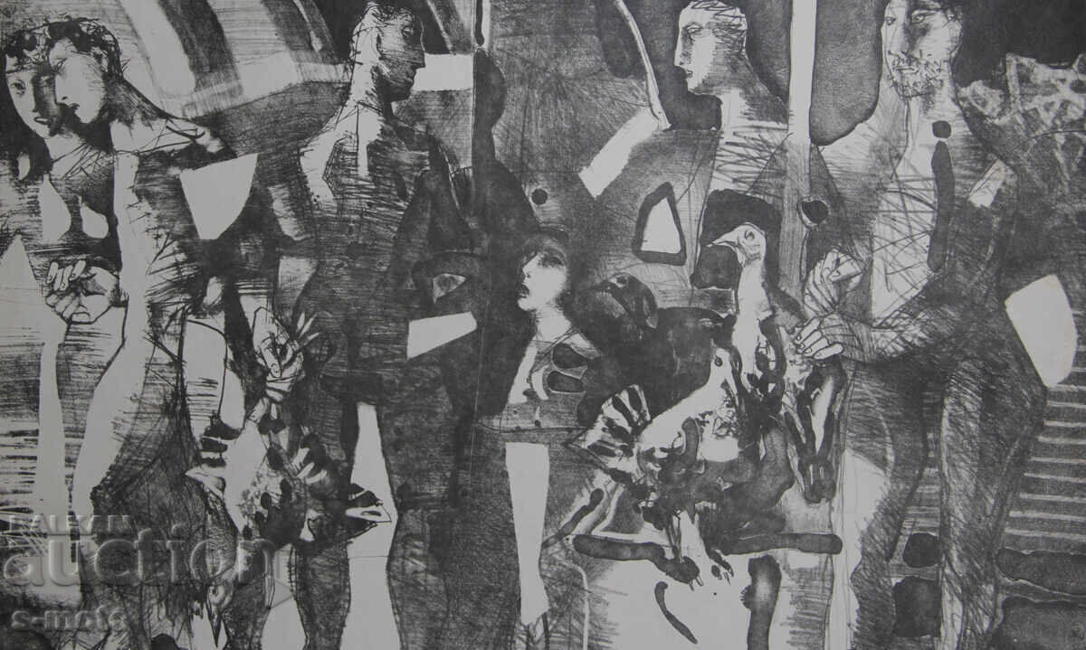 Iliya Goshev, Graphic Lithograph Figures - 7 Iliya Goshev, Graphic Lithograph Figures - 7