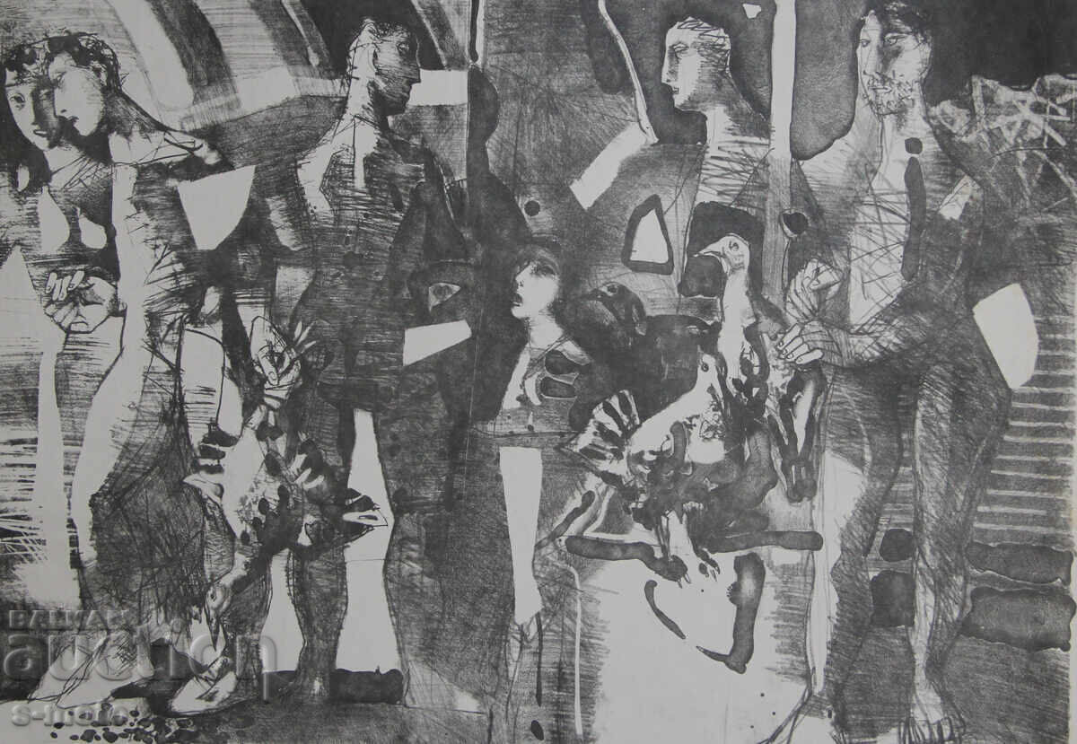 Iliya Goshev, Graphic Lithograph Figures Iliya Goshev, Graphic Lithograph Figures