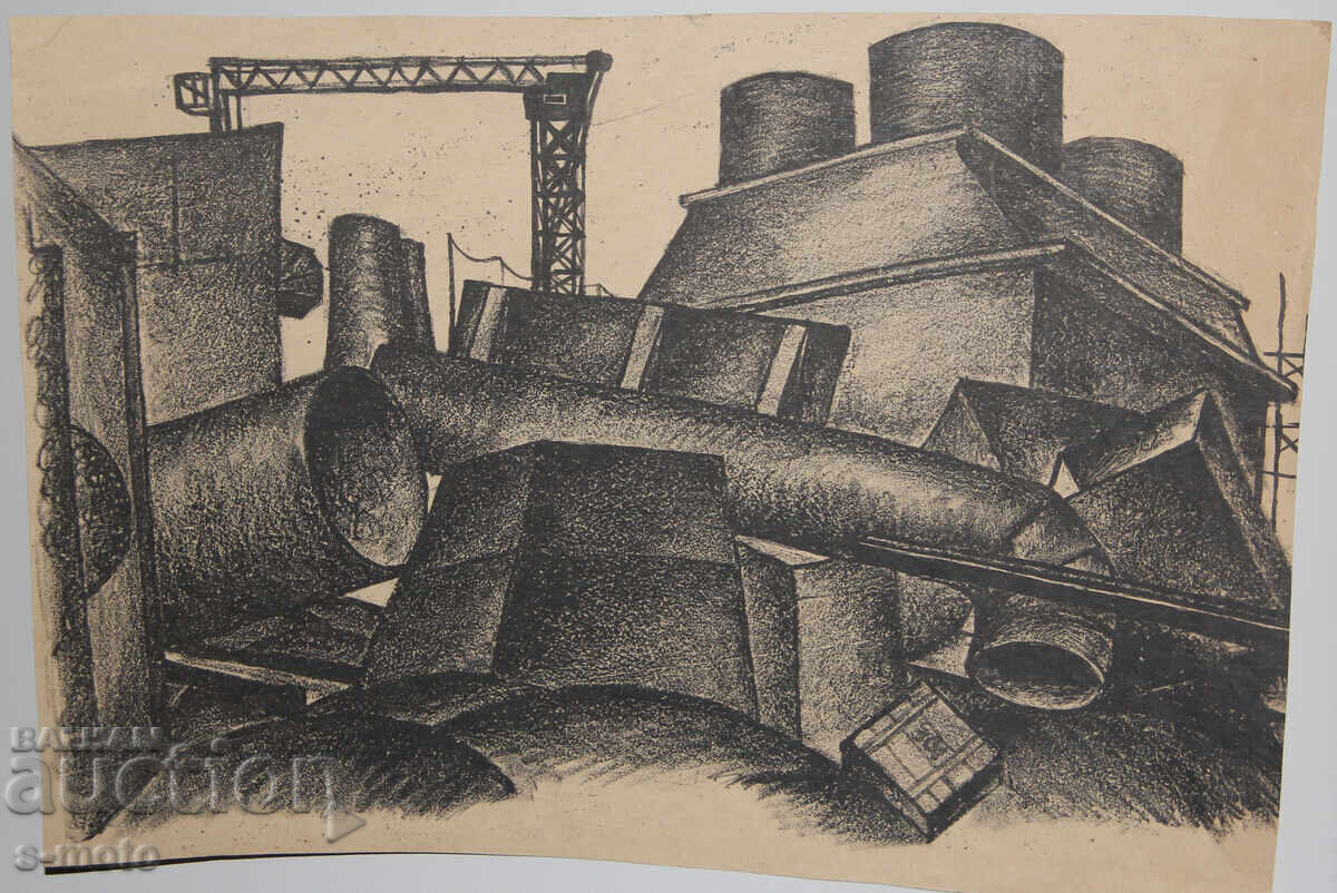 Auction Old Graphic, Cubism, Combine Auction Old Graphic, Cubism, Combine