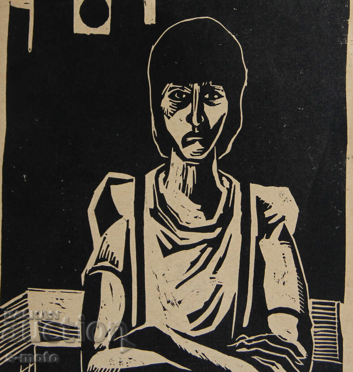 Стара графика, дърворез портрет - 6 Стара графика, дърворез портрет - 6