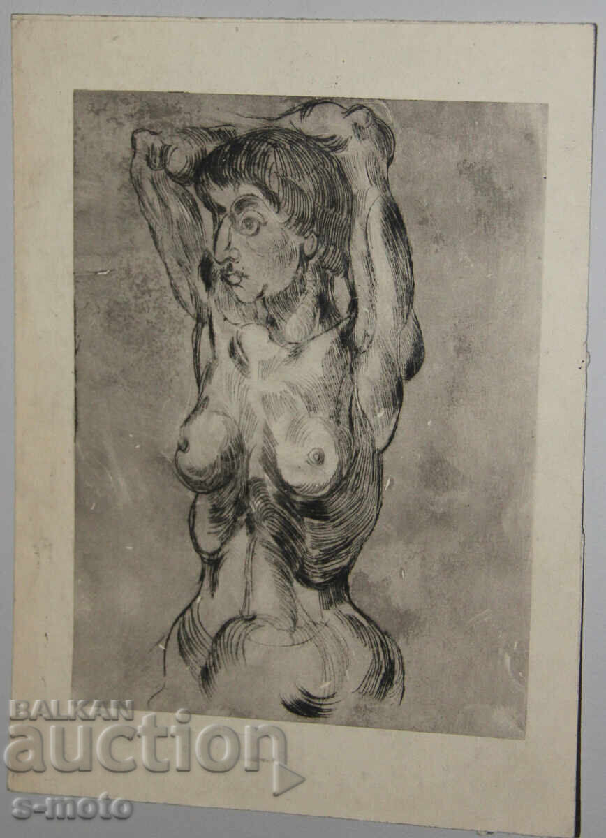 Παράδοση Γραφικά, ξηρή χάραξη, γυμνό σώμα, πορτρέτο