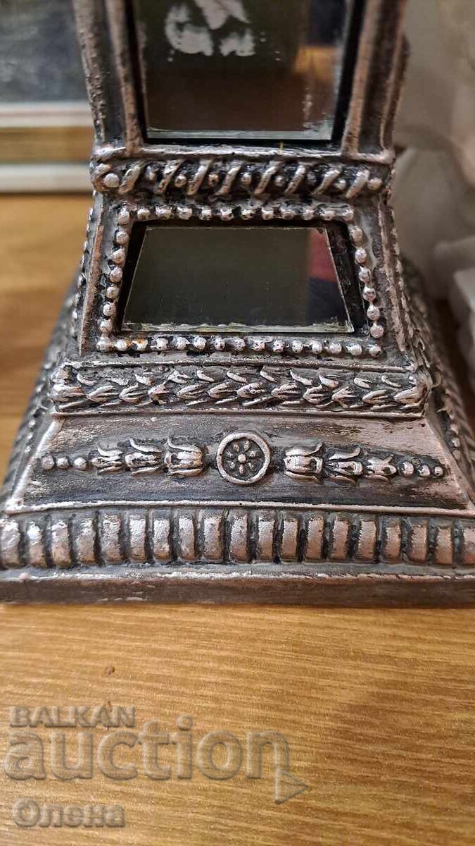 Set de sfeșnice vintage cu decorațiuni oglindă - 7