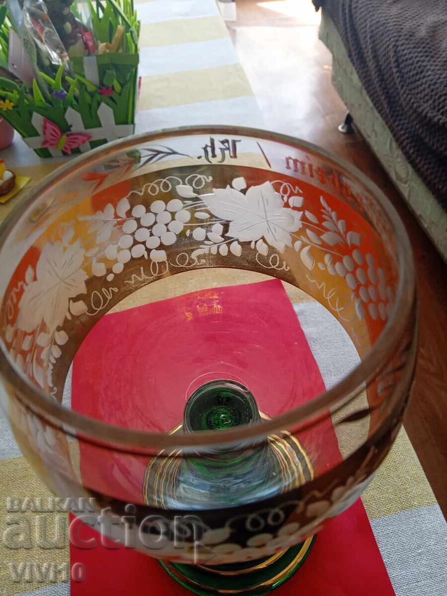 Auction  Advertising cup Bohemia 30 cm, Gilding