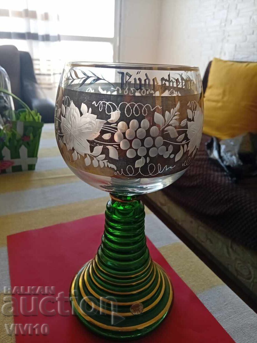 Advertising cup Bohemia 30 cm, Gilding