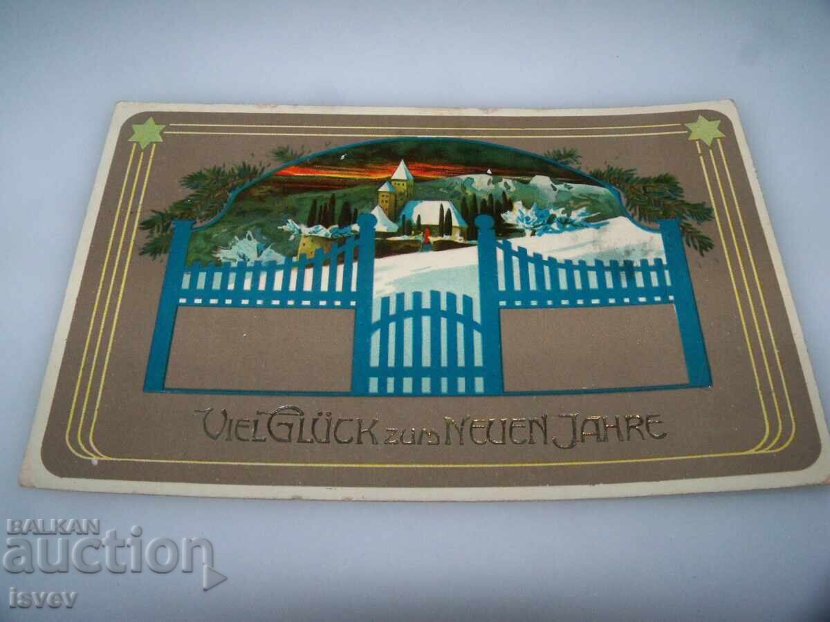 Vechiă felicitare de Anul Nou austriacă din 1911 cu preț 10.00 BGN | € 5.11