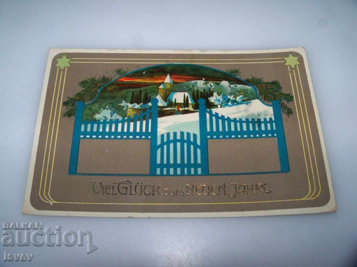 Livrarea Vechiă felicitare de Anul Nou austriacă din 1911